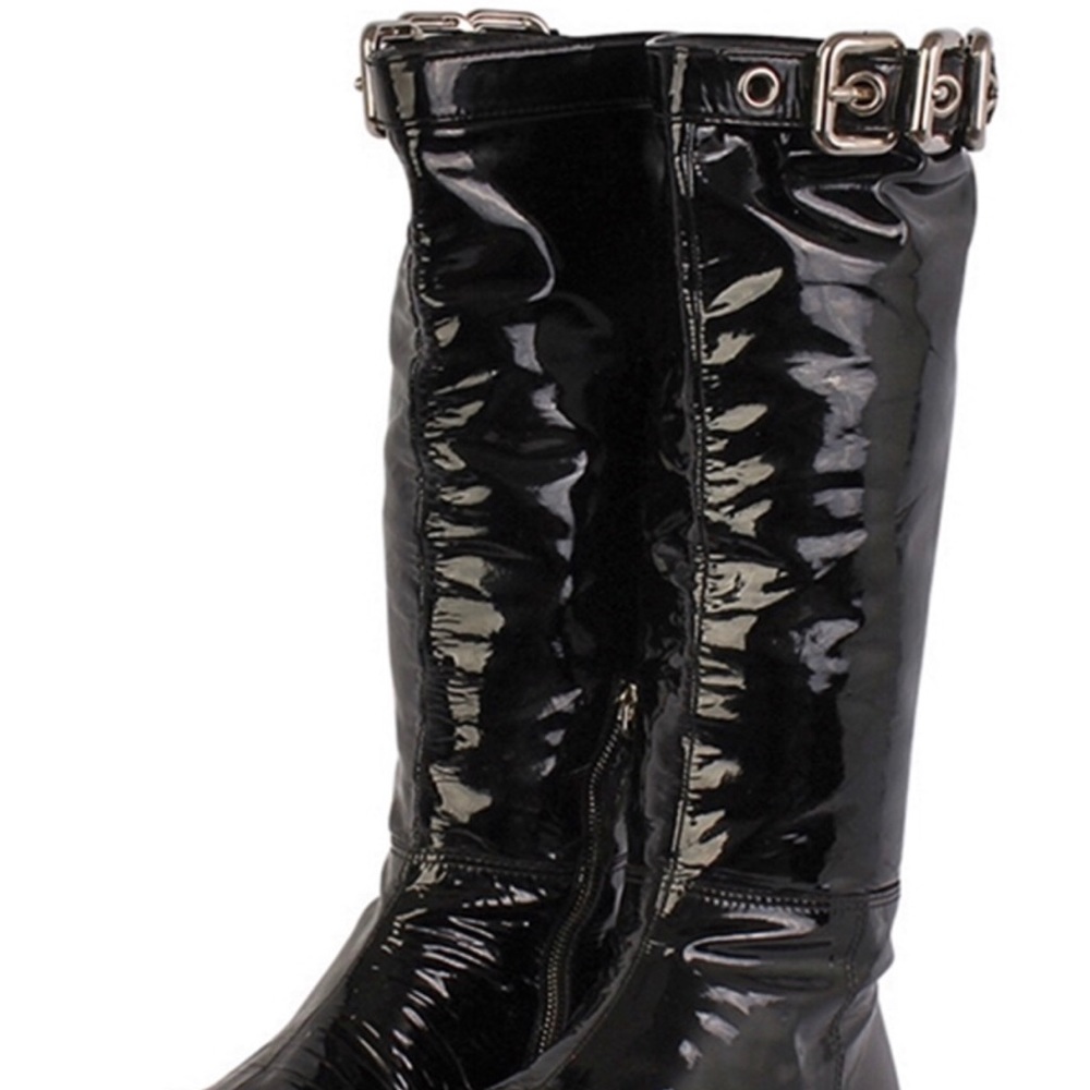 Miu miu Black patent leather knee boots size 38